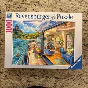 Ravensburger 1000 piece Oceanfront Retreat Puzzle - Blue and Green